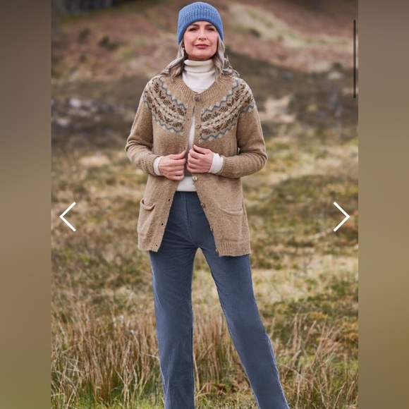 House of Bruar Womens Corduroy Pants Blue Straight Leg Size 14 - Picture 1 of 6